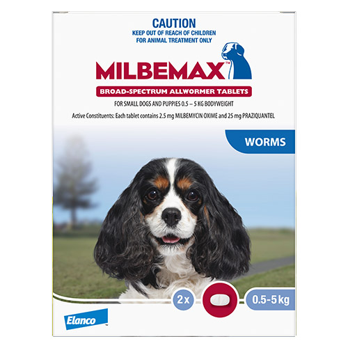 Milbemax for Dogs Allwormer Tablets For Small Dogs 0.5 To 5 Kg