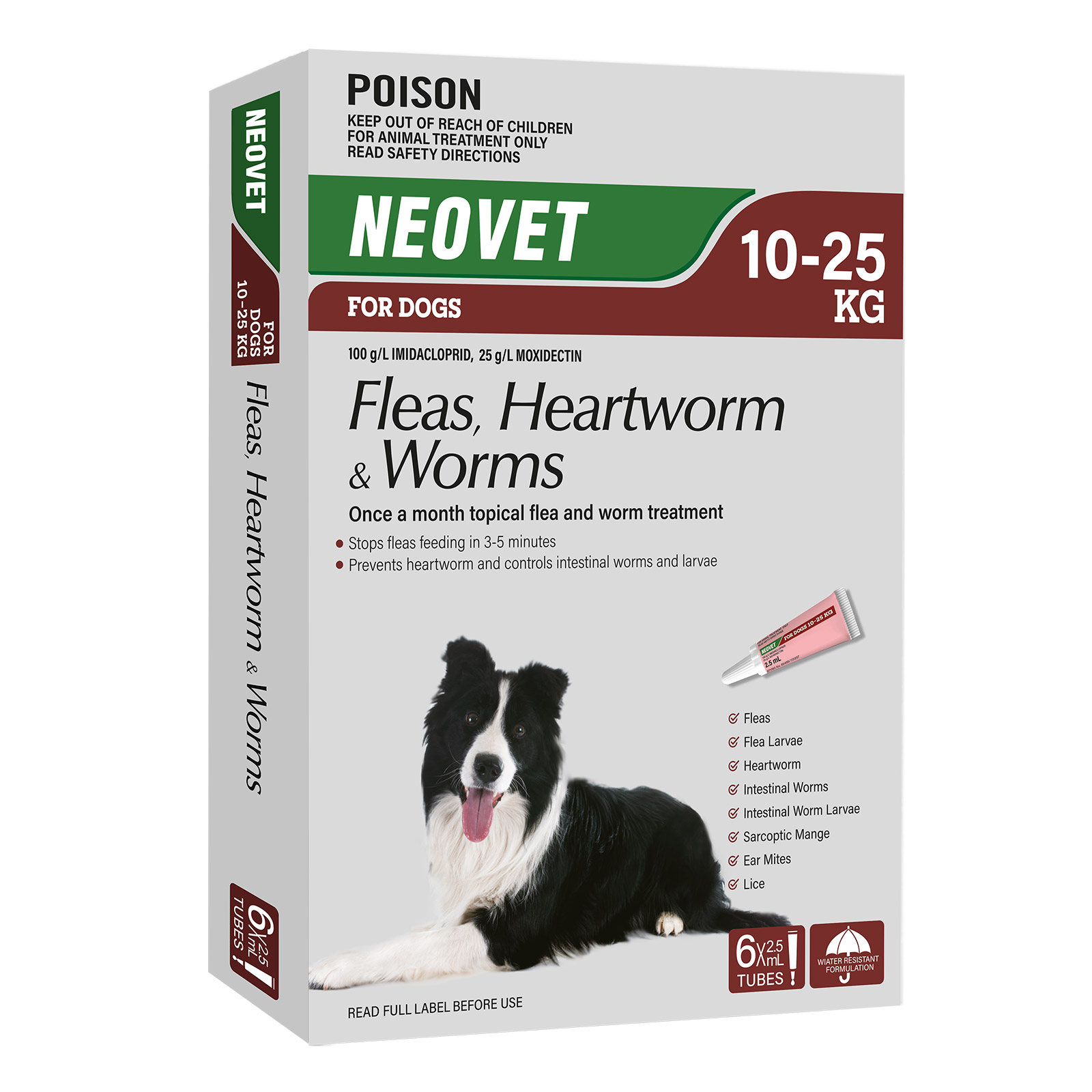 Neovet Flea and Worming For Large Dogs 10 to 25kg Red