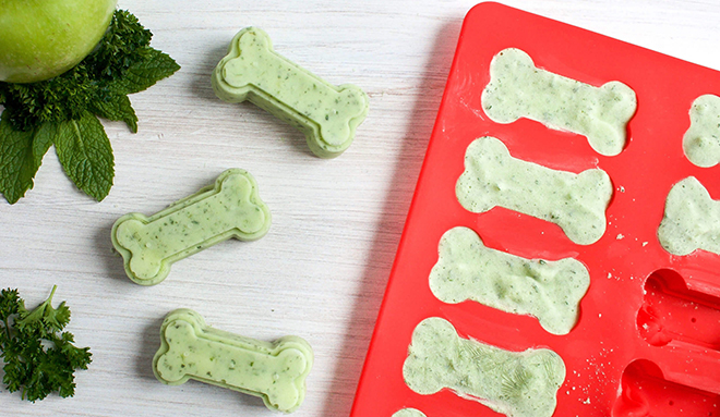 Apple Mint Christmas Treats for Dogs