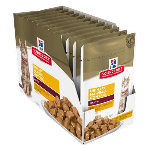 Hill's Science Diet Adult Cat Urinary Hairball Control Chicken Wet Pouch 85 gm