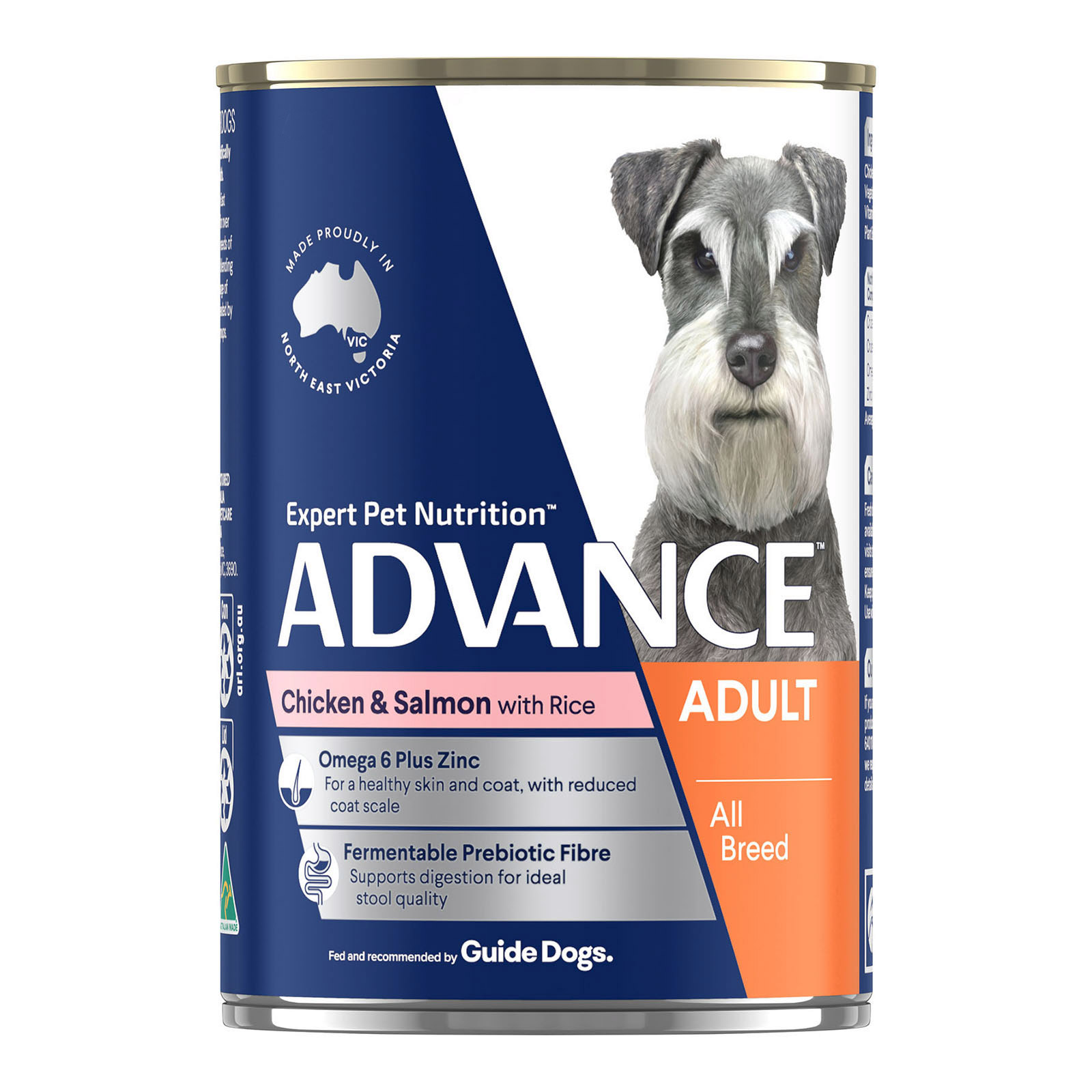 Advance Adult Dog All Breed with Chicken, Salmon & Rice Cans for Food