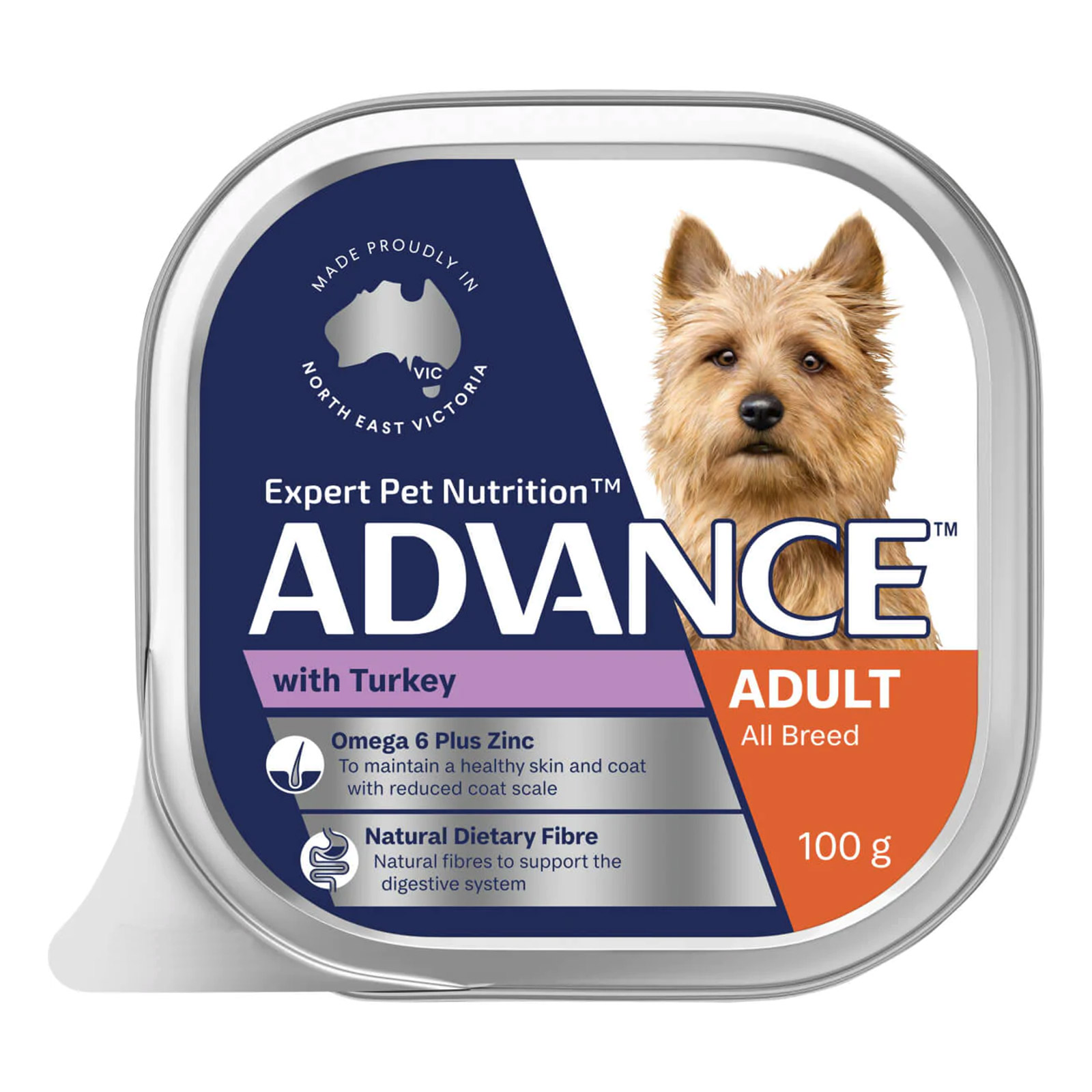 Advance Single Serve Adult Wet Food Turkey with Rice for Food Supplies