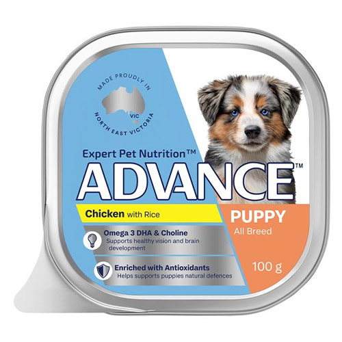 Advance Single Serve Puppy Wet Food Chicken with Rice for Food