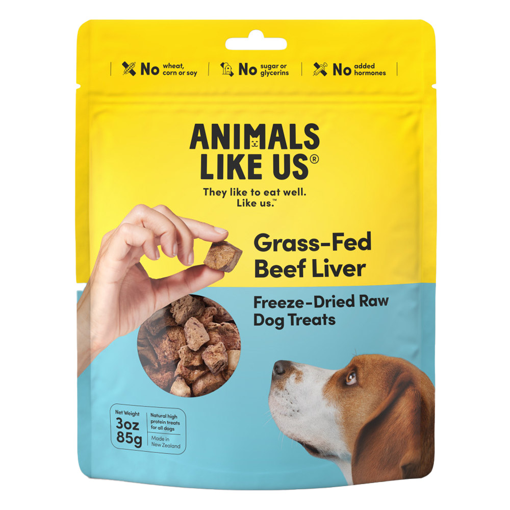 Animals Like Us Grass-Fed Beef Liver Freeze-Dried Raw Dog Treats for Dogs