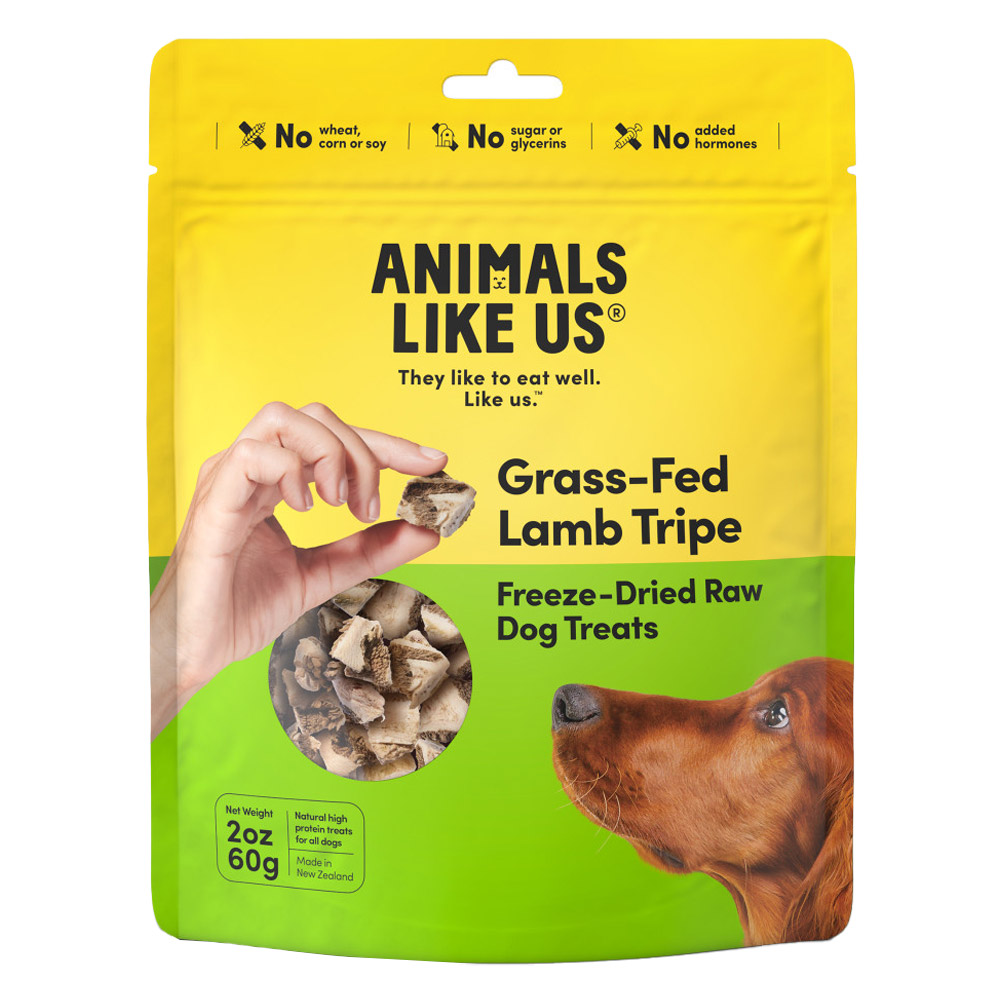 Animals Like Us Grass-Fed Lamb Tripe Freeze-Dried Raw Dog Treats for Dogs