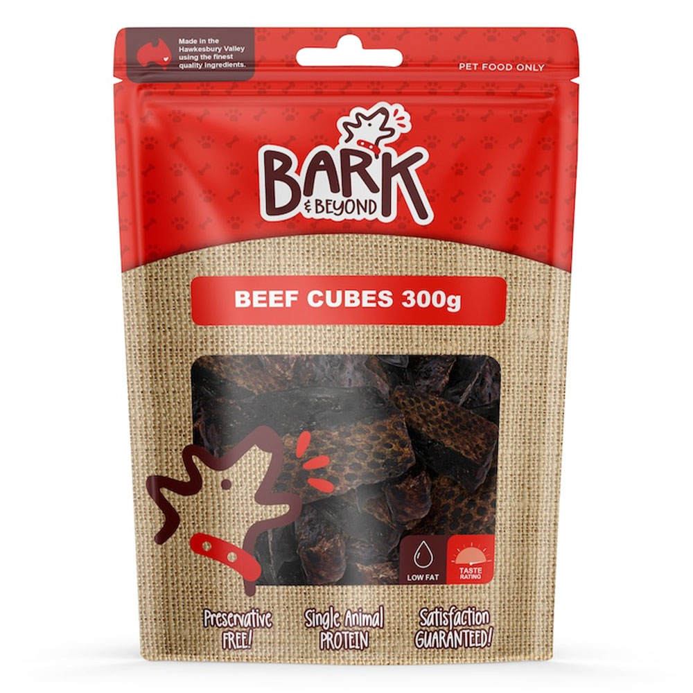 Bark & Beyond Beef Cubes Dog Treats for Dogs