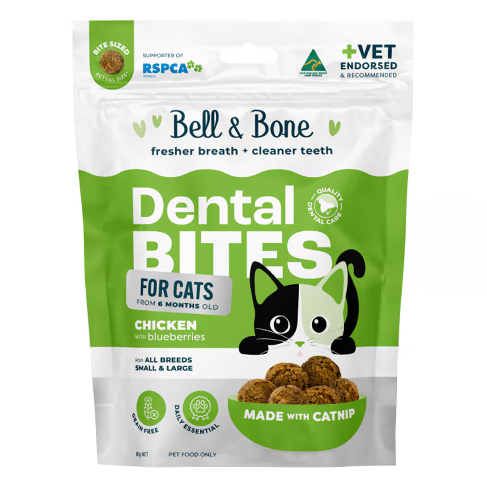 Bell & Bone Dental Bites for All Breeds Chicken with Blueberries Cat Treats for Cats