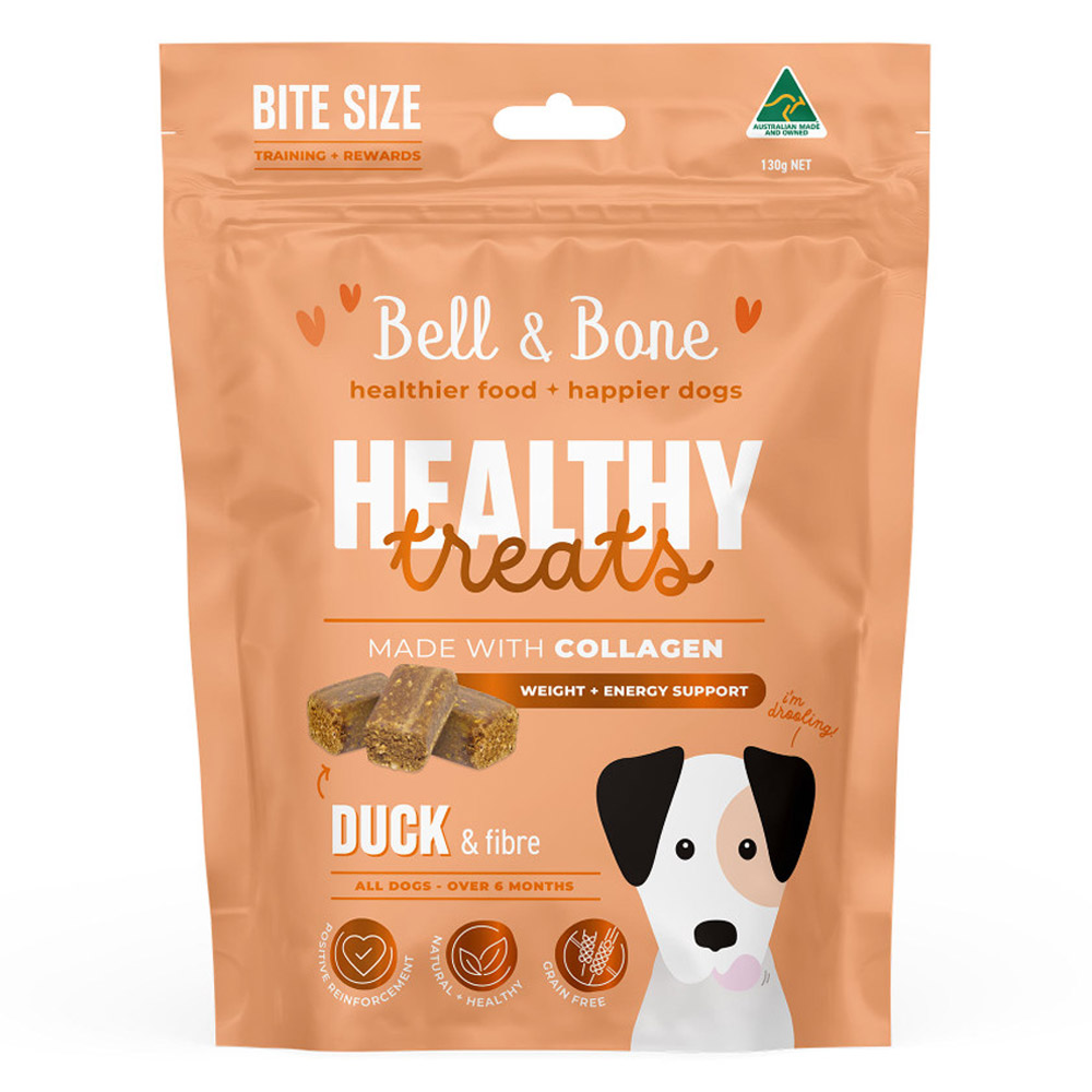 Bell and Bone Healthy Treats for Weight and Energy Support Duck and Fibre
