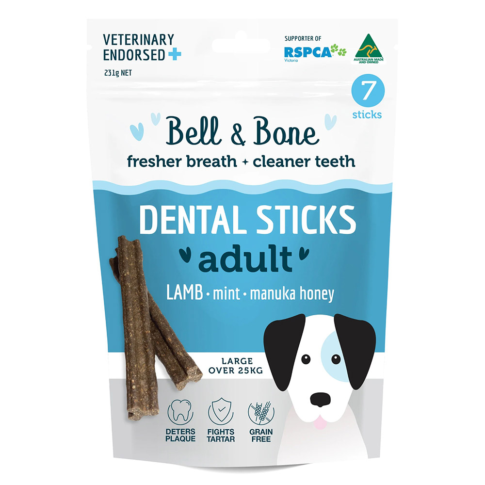 Bell And Bone Dental Sticks Lamb Mint and Manuka Honey for Large Dogs