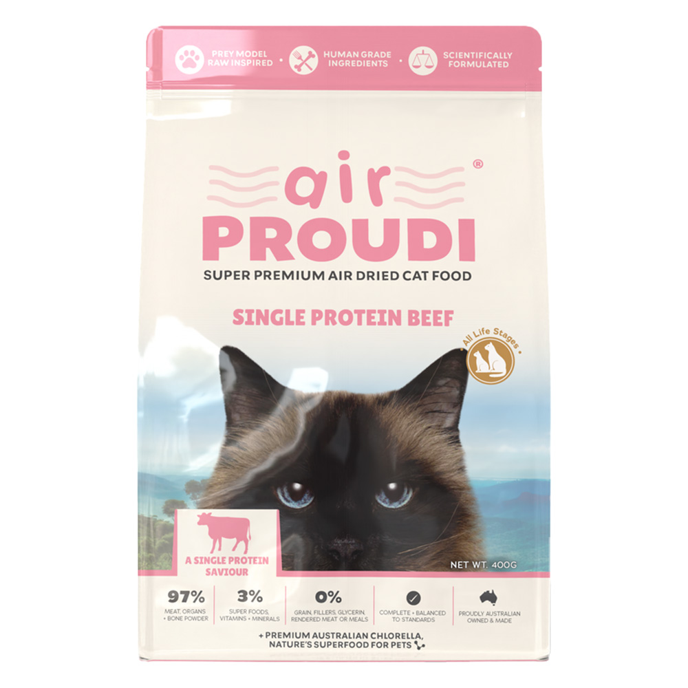 Air Proudi Single Protein Beef Super Premium Air Dried Cat Food for Food Supplies