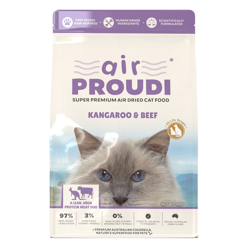 Air Proudi Kangaroo & Beef Super Premium Air Dried Cat Food for Food Supplies