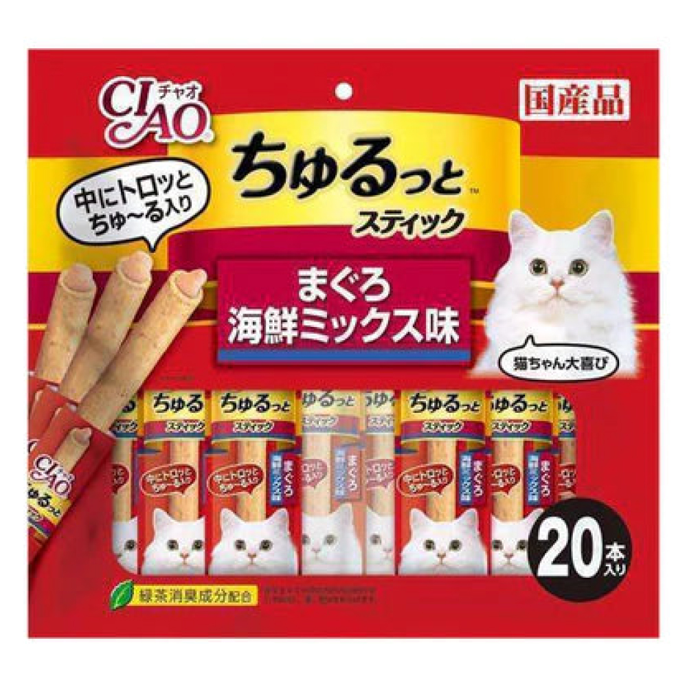 Ciao Churutto Stick Maguro With Scallop Formula for Cats