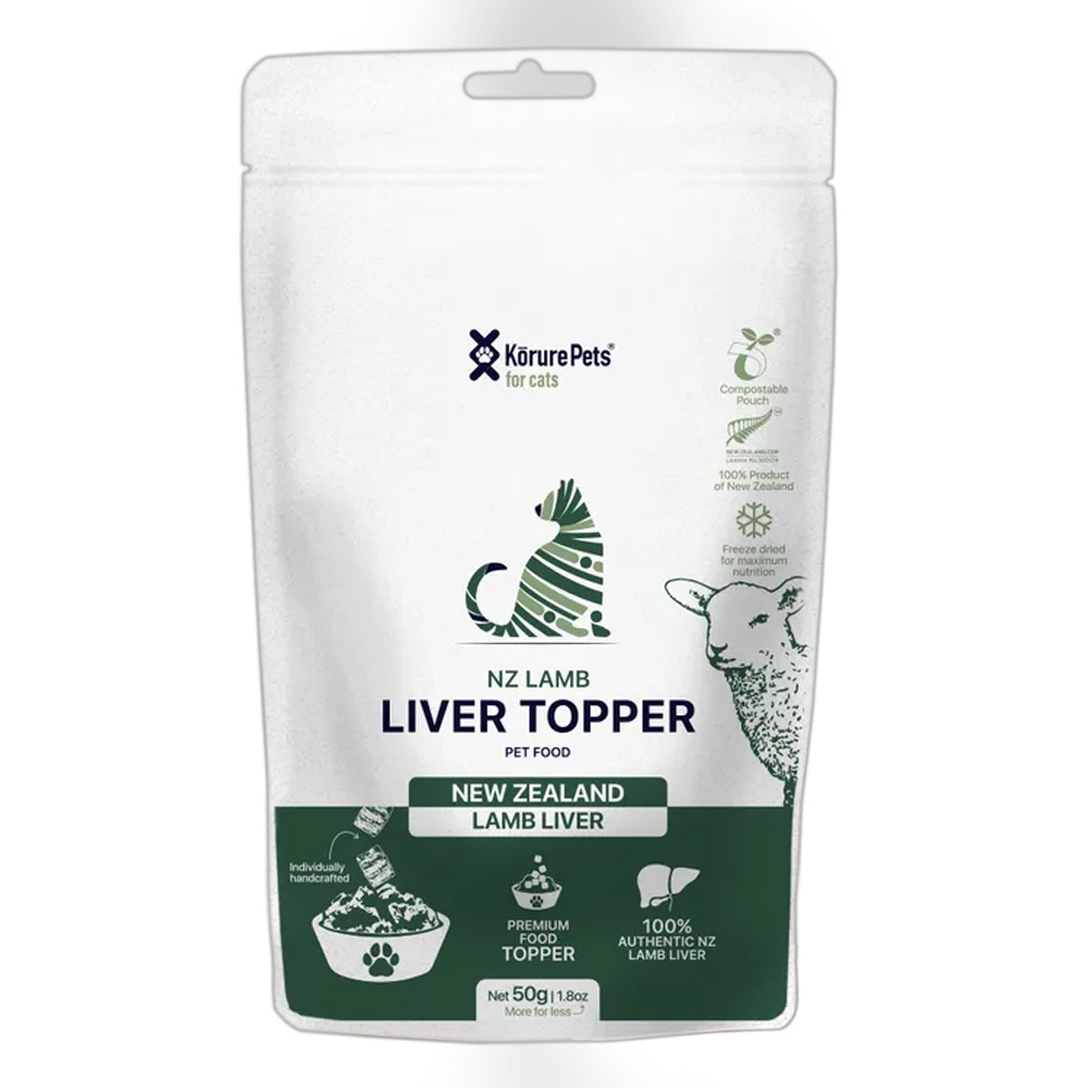 Korure Pets New Zealand Lamb Liver Topper for Cats