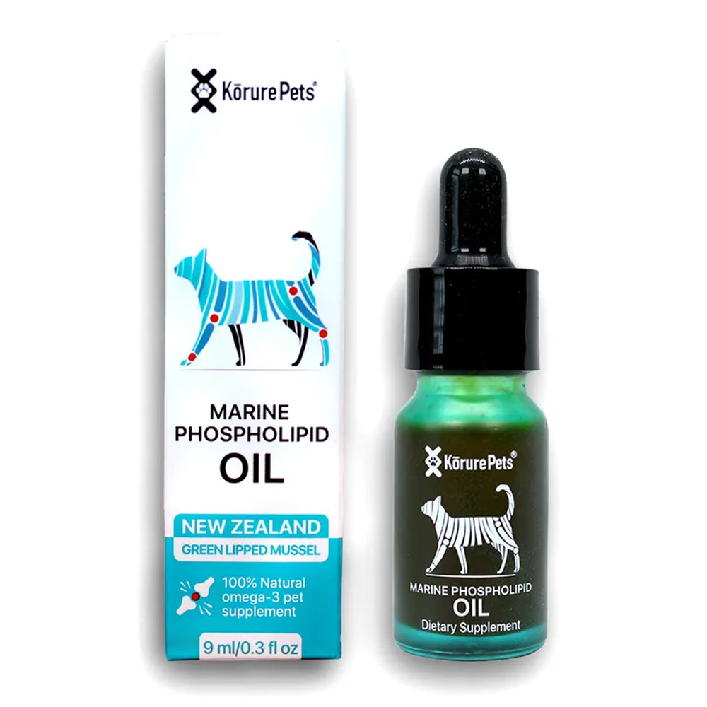 Korure Pets New Zealand Green Lipped Mussel Marine Phospholipid Oil for Cats for Cats