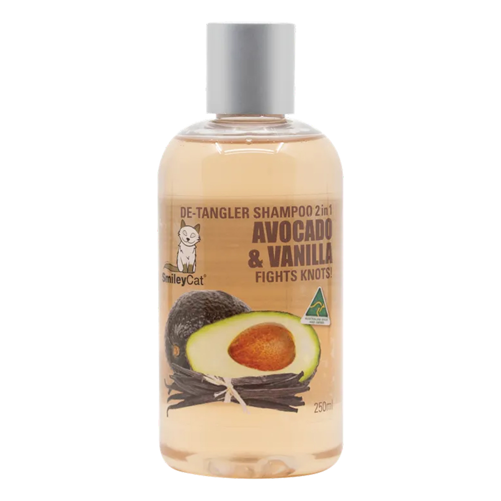 SmileyCat 2 in 1 Avocado & Vanilla Natural Detangle Shampoo for Cats for Cats