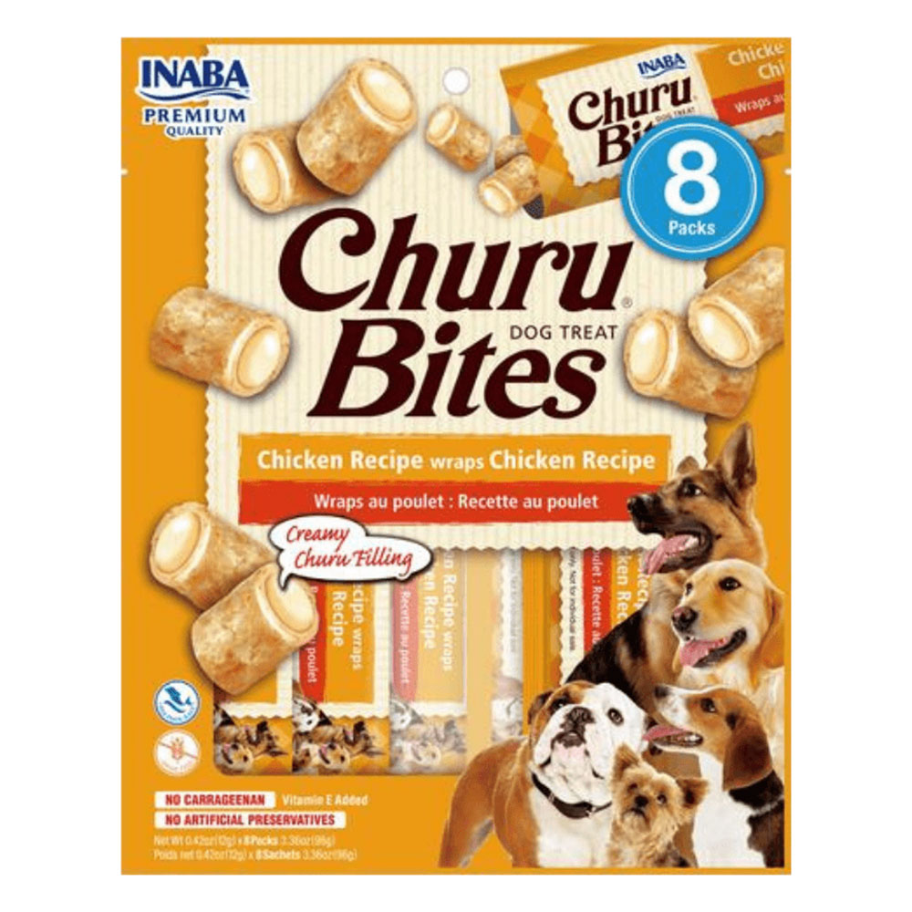 Inaba Churu Bites Chicken Recipe wraps Chicken Recipe Dog Treat for Dogs