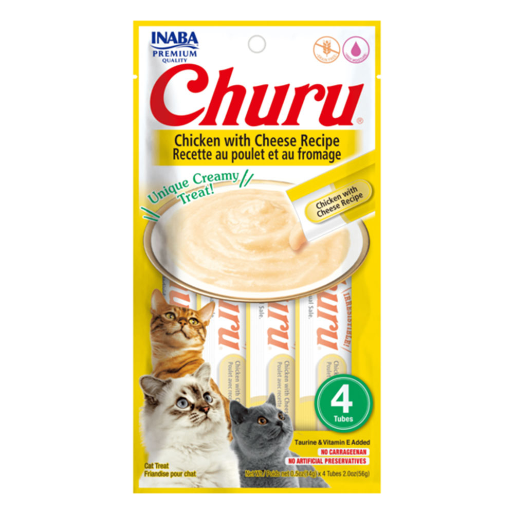 Inaba Churu Chicken with Cheese Recipe Cat Treat for Cats