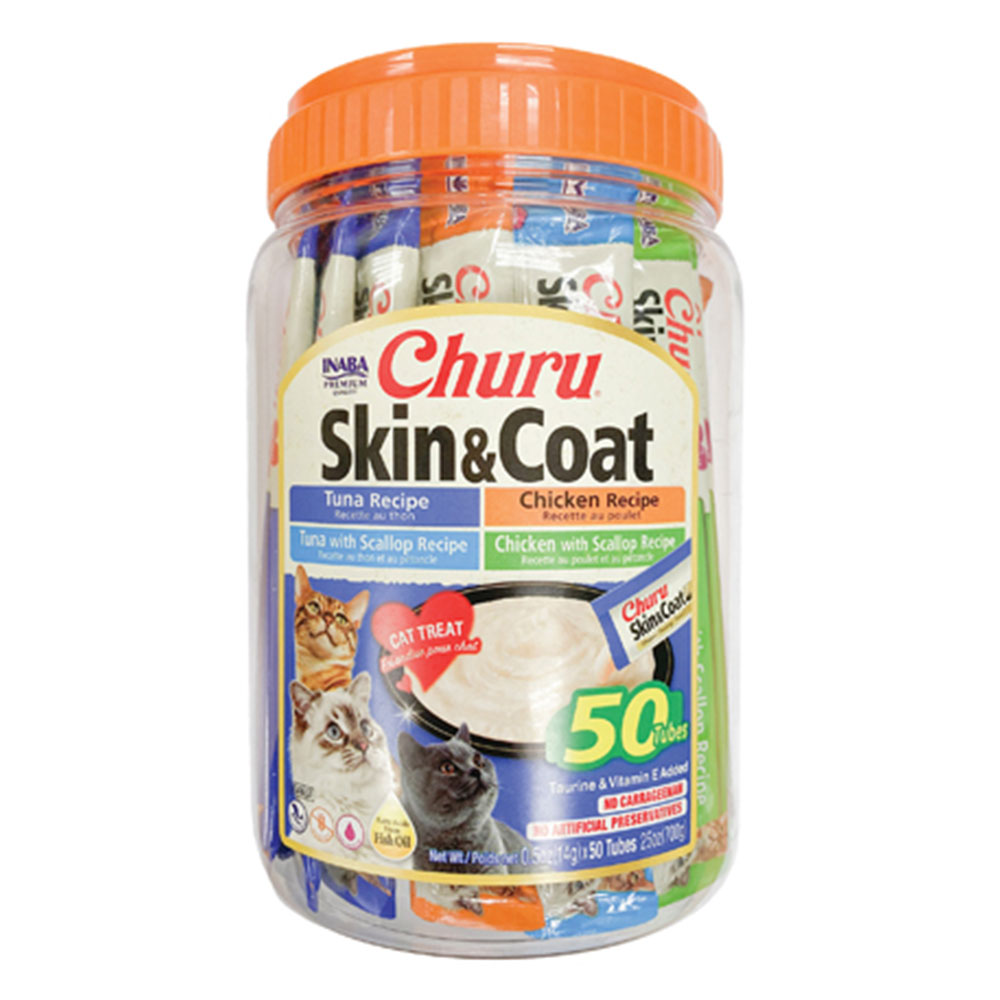 Inaba Churu Skin & Coat Variety Packs Cat Treats