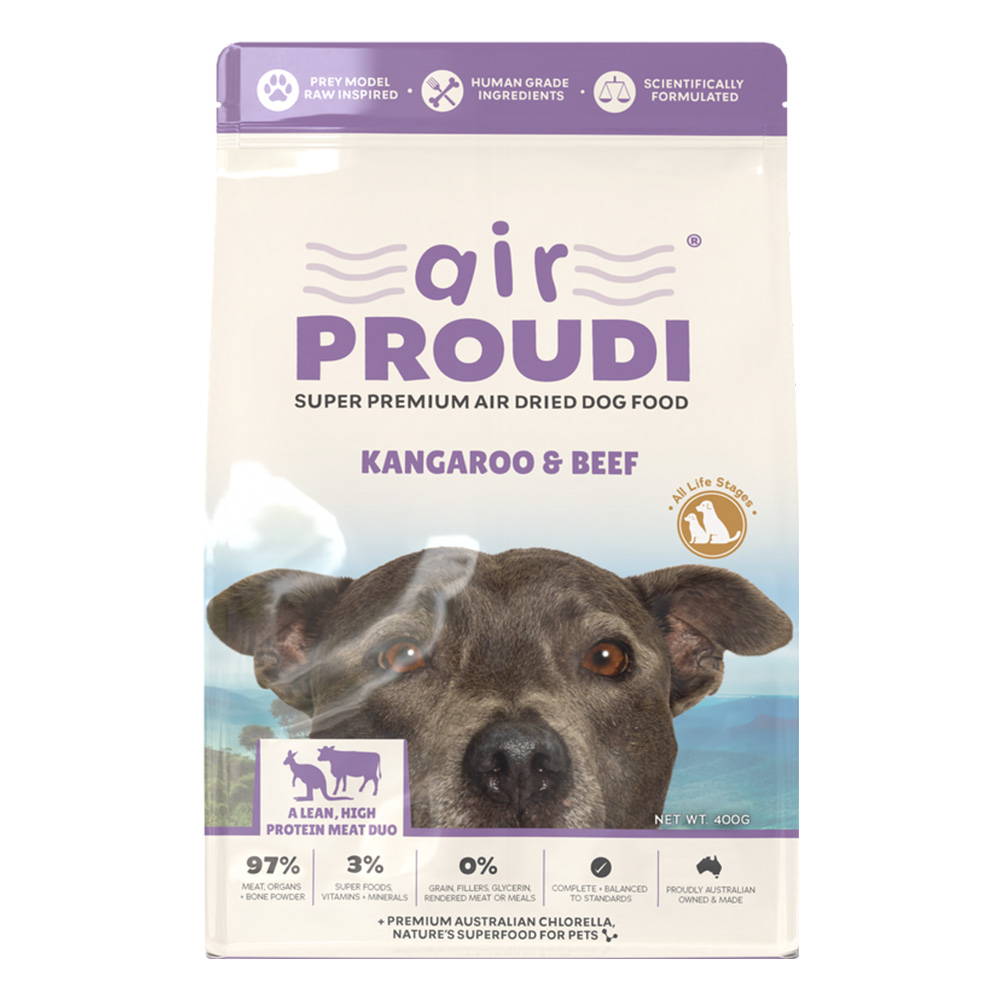 Air Proudi Kangaroo & Beef Super Premium Air Dried Dog Food for Food Supplies