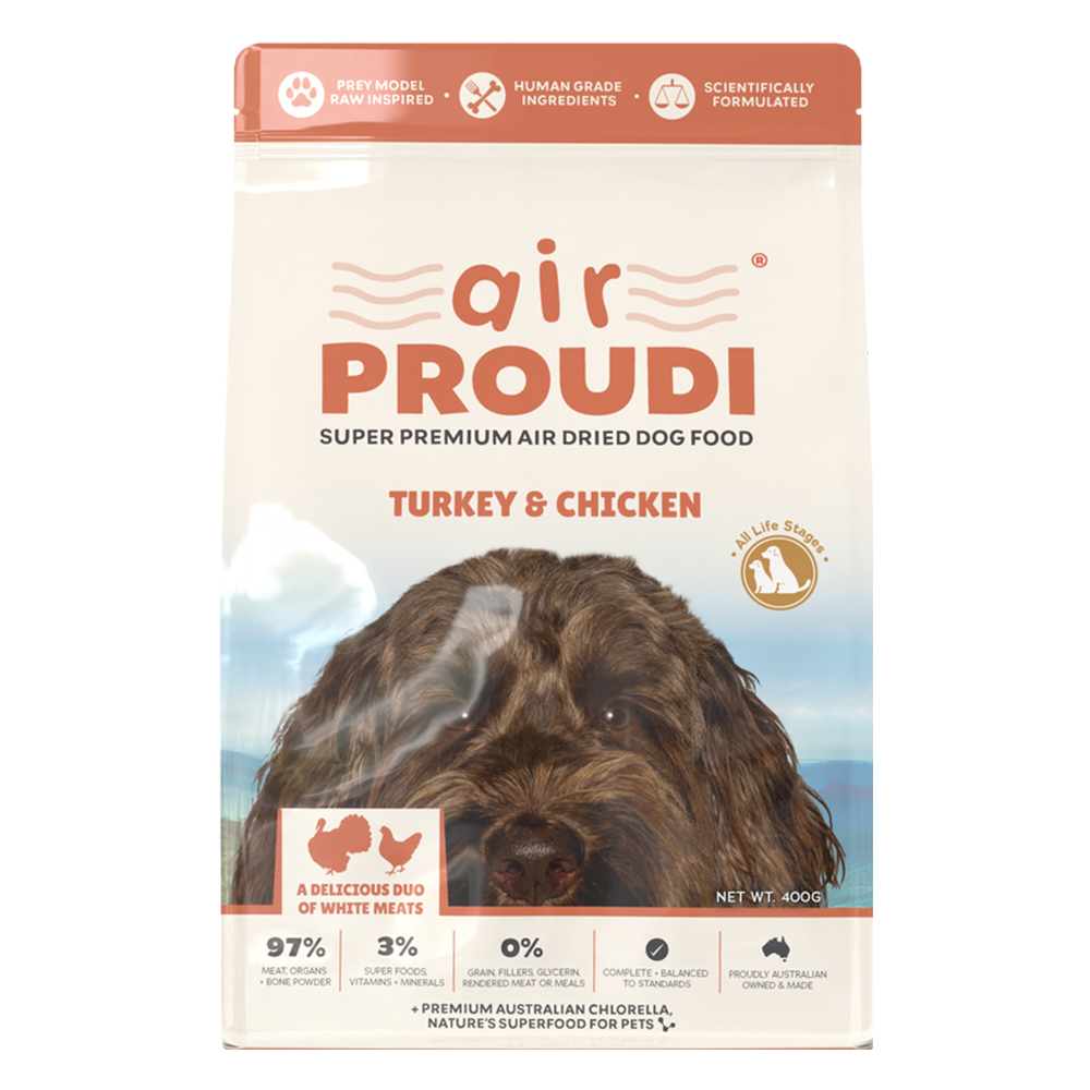 Air Proudi Turkey & Chicken Super Premium Air Dried Dog Food for Food Supplies