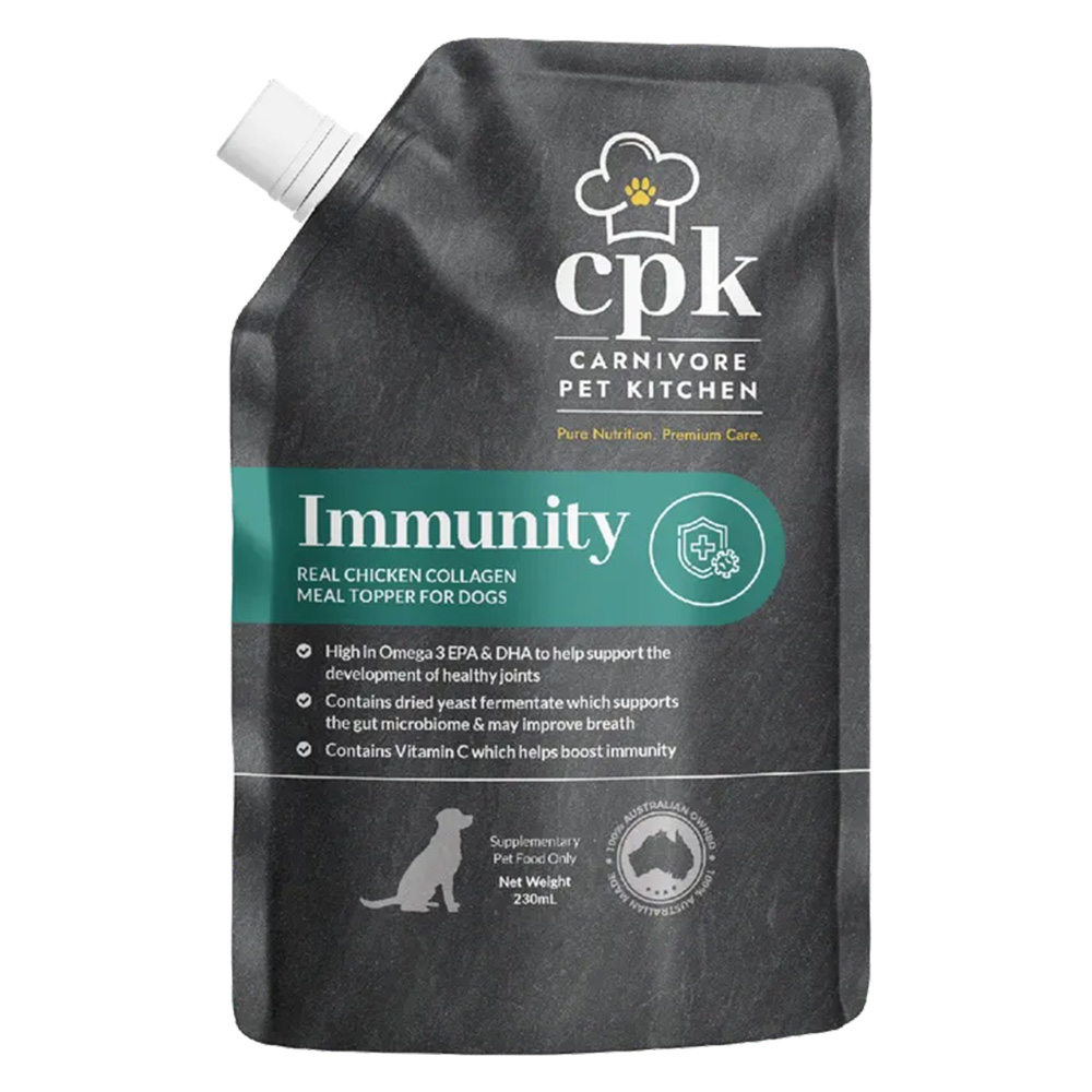 Carnivore Pet Kitchen Immunity Real Chicken Collagen Meal Topper for Dogs for Food Supplies