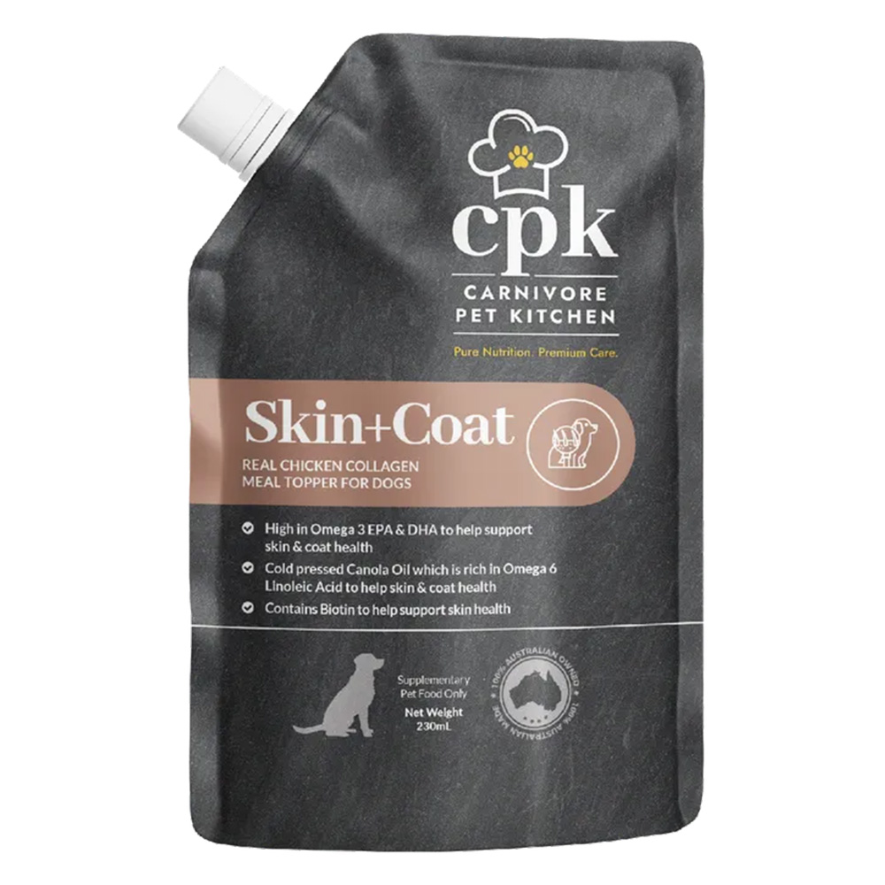 Carnivore Pet Kitchen Skin + Coat Real Chicken Collagen Meal Topper for Dogs for Food Supplies