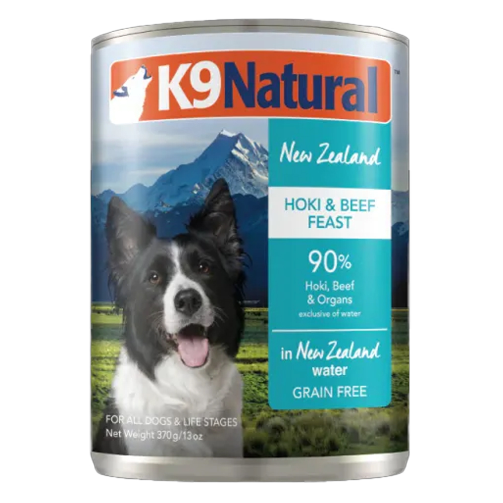 K9 Natural New Zealand Hoki & Beef Feast Wet Dog Food 370 Gm