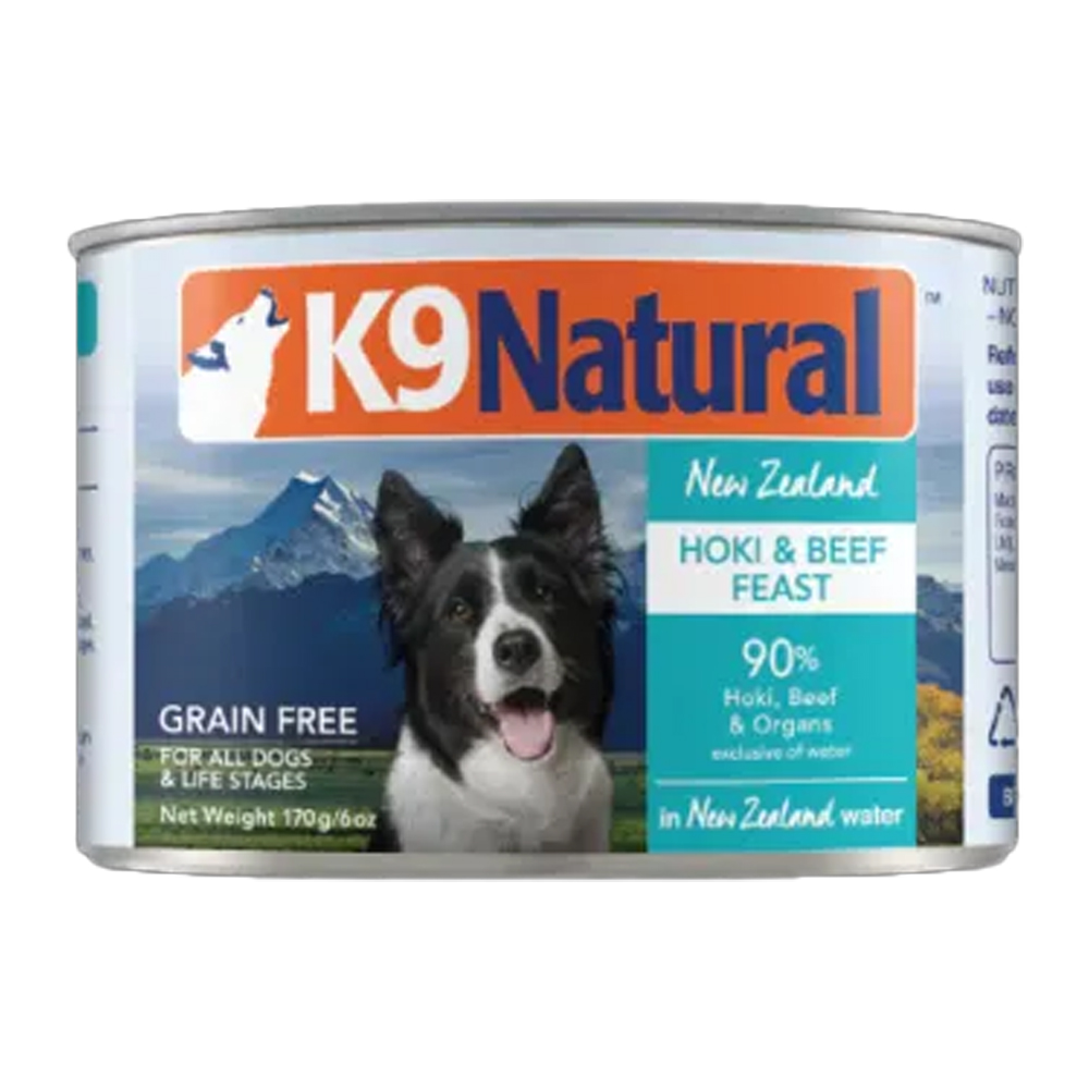 K9 Natural New Zealand Hoki & Beef Feast Wet Dog Food 170 Gm