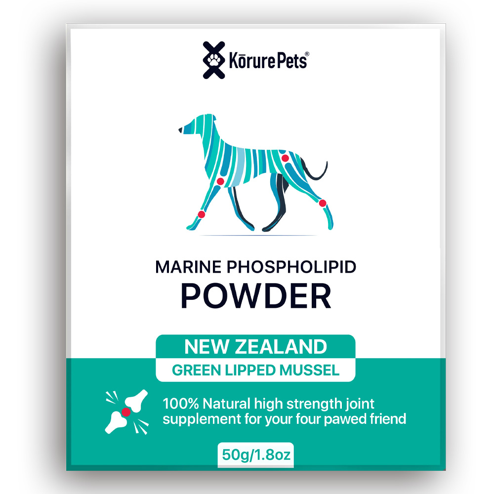 Korure Pets New Zealand Green Lipped Mussel Marine Phospholipid Powder for Dogs for Dogs