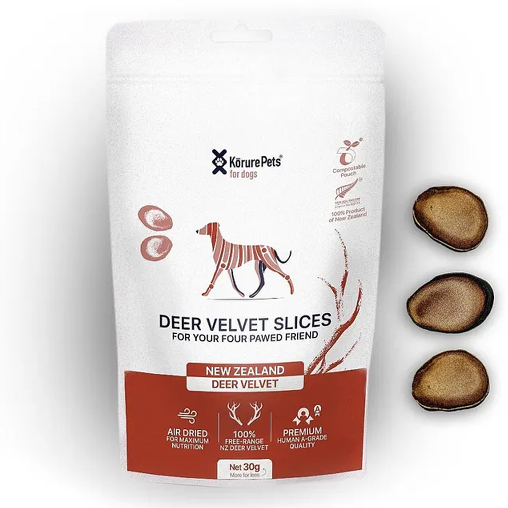 Korure Pets New Zealand Deer Velvet Slices for Dogs for Food Supplies