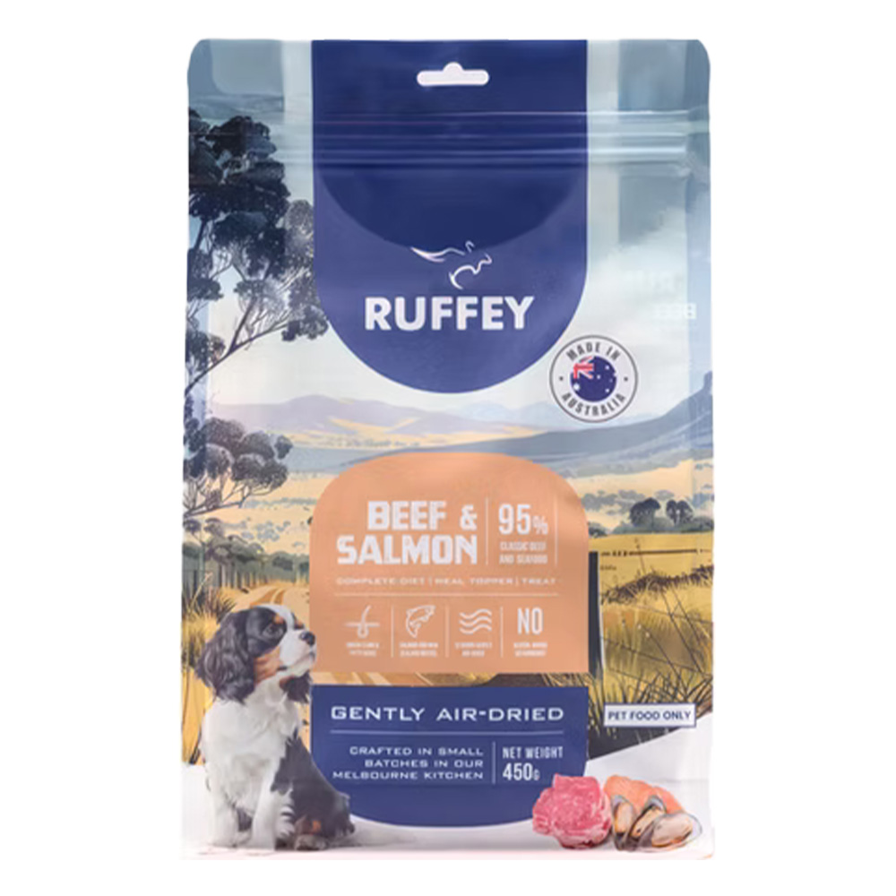 Ruffey Air Dried Beef & Salmon Dry Dog Food for Food Supplies