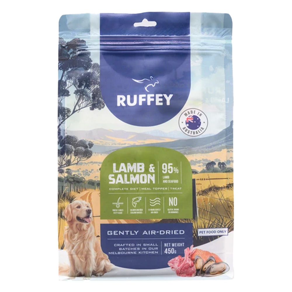 Ruffey Air Dried Lamb & Salmon Dry Dog Food for Food Supplies