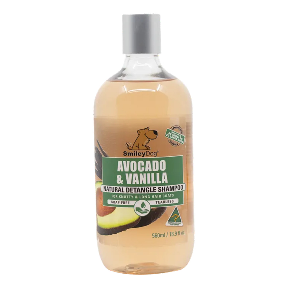 SmileyDog 2 in 1 Avocado & Vanilla Natural Detangle Shampoo for Dogs for Dogs
