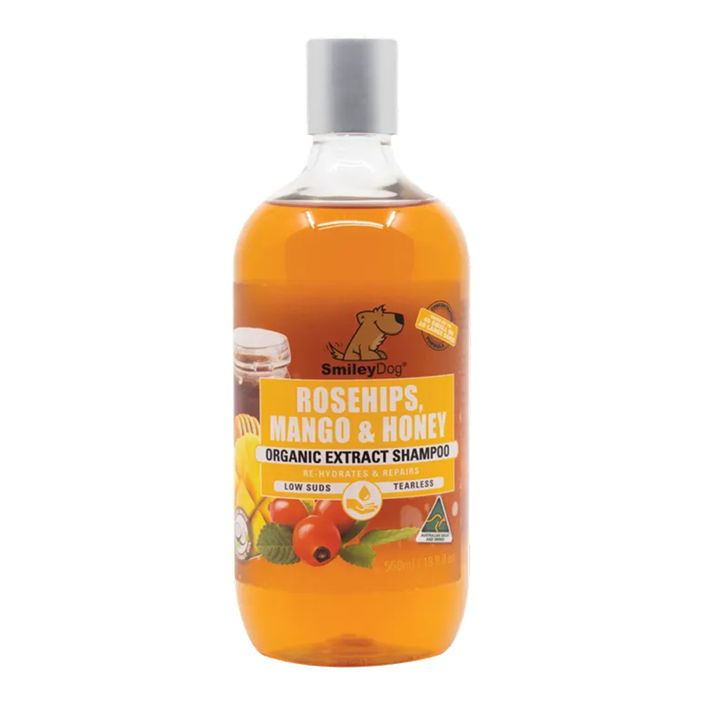 SmileyDog Rosehips, Mango & Honey Organic Extract Shampoo for Dogs for Dogs Supplies