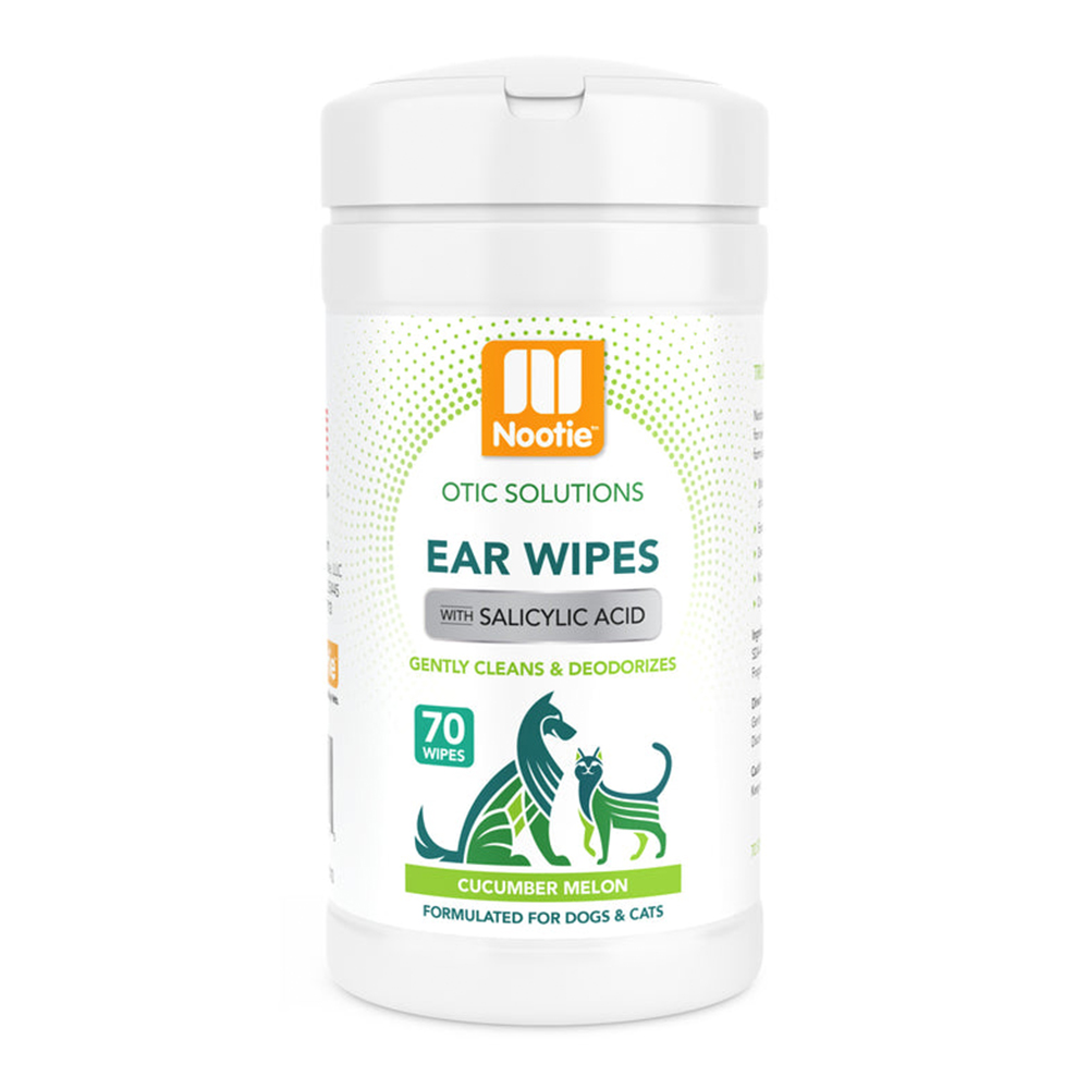 Nootie Otic Solutions Ear Wipes with Salicylic Acid for Dogs & Cats for Dogs