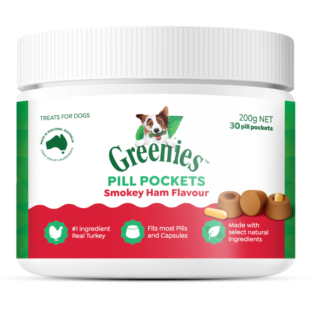 Greenies Pill Pockets Smokey Ham Flavour Dog Treats for Dogs Supplies