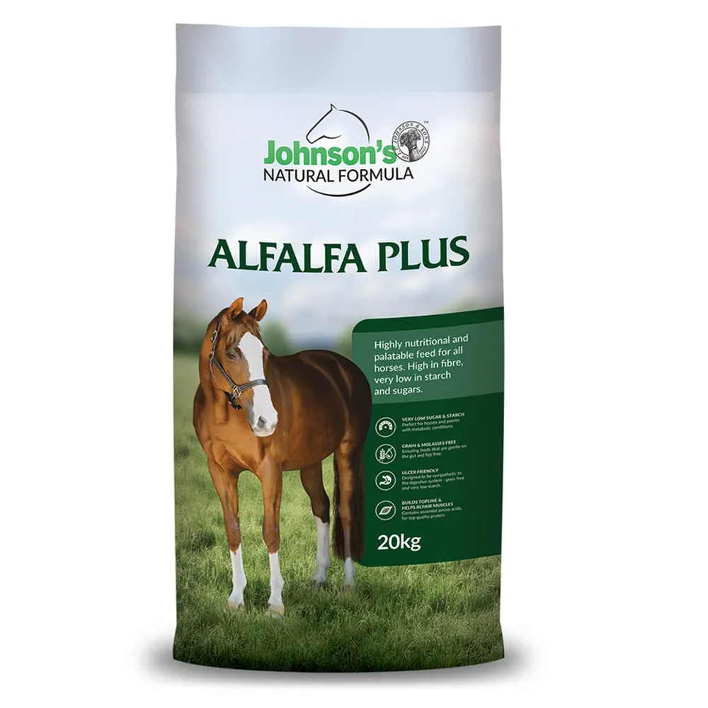 Johnson's Natural Formula Alfalfa Plus Feed for All Horses for Food Supplies