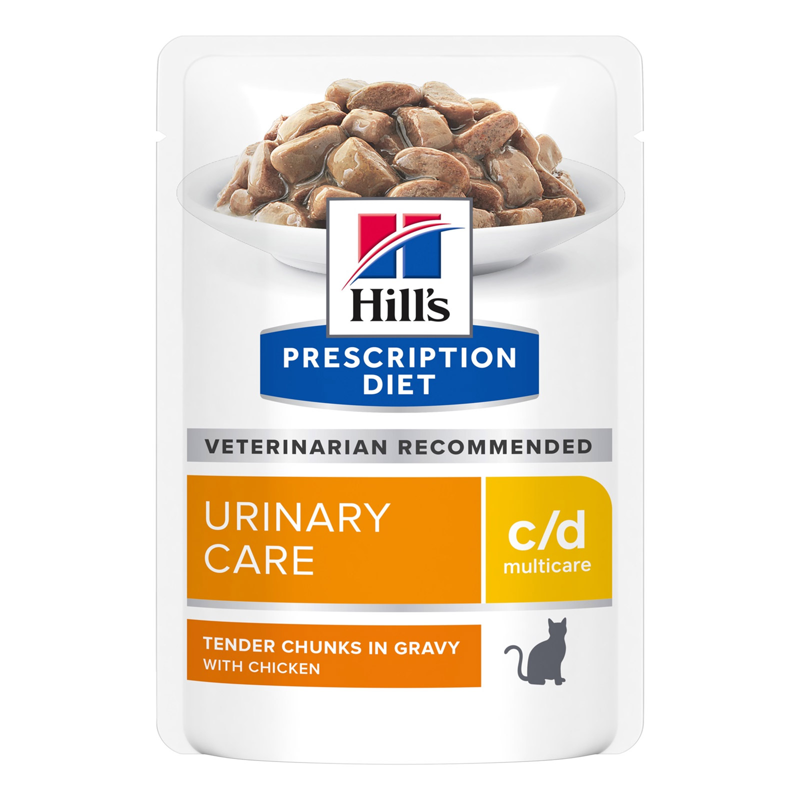 Hill's Prescription Diet c/d Multicare with Chicken Cat Wet Pouch 85gmX12