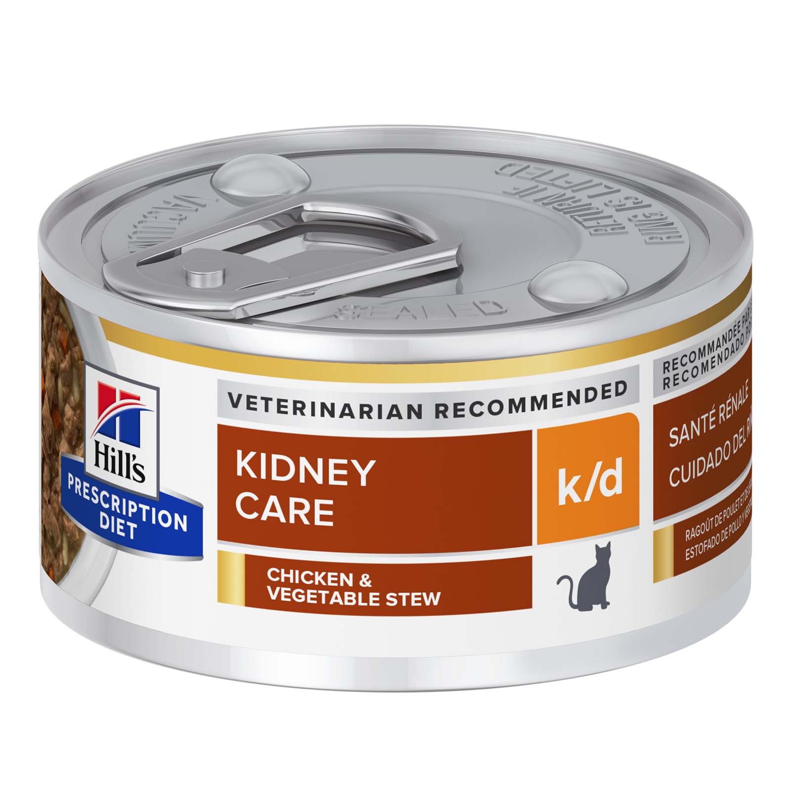 Hill’s Prescription Diet k/d Feline Kidney Care with Chicken & Vegetable Stew Cans 82 Gm