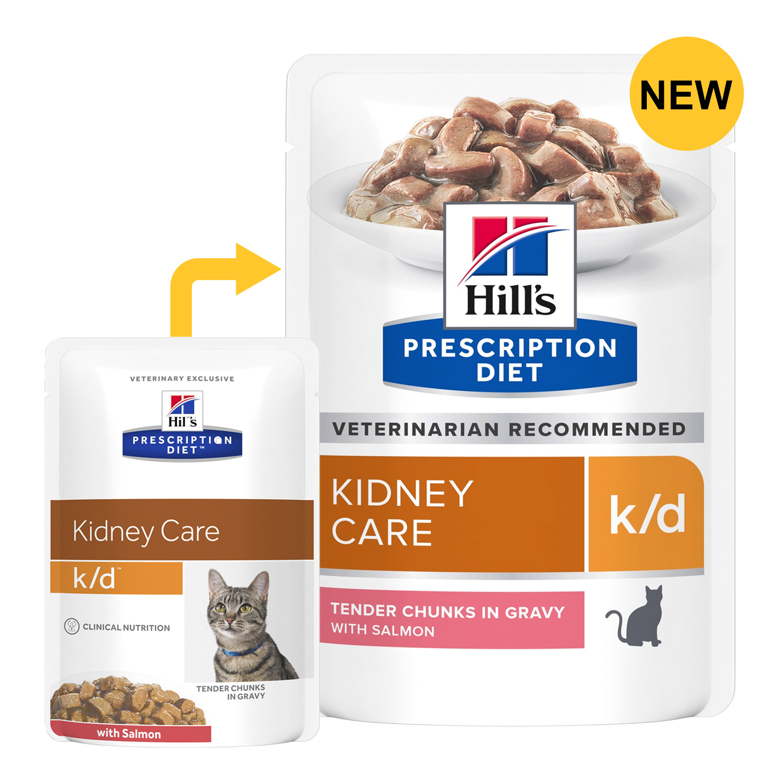 Hill's Prescription Diet k/d Kidney Care Salmon Cat Wet Pouch for Food