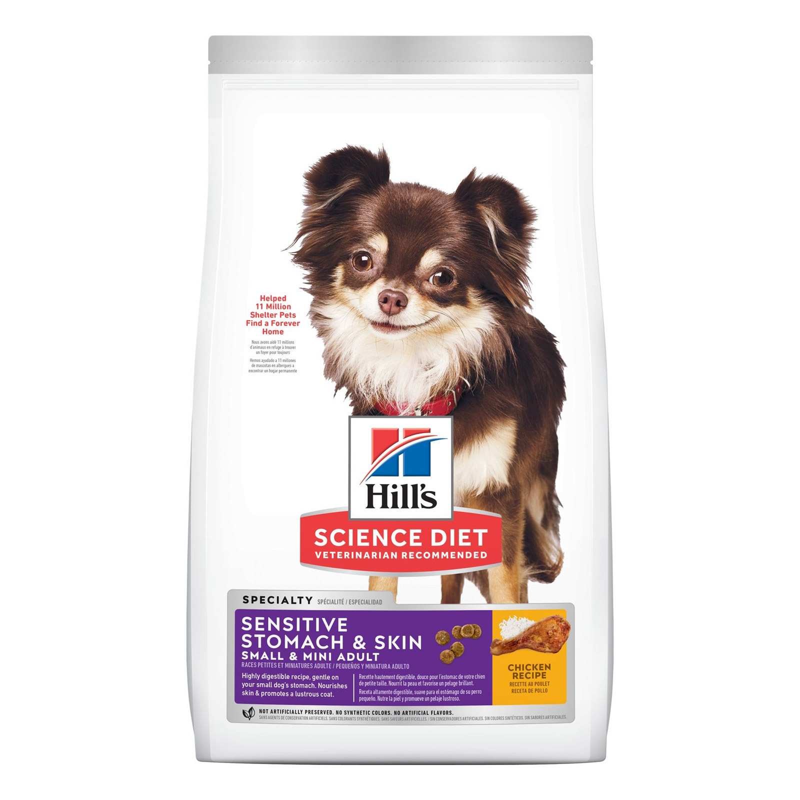 Hill's Science Diet Adult Sensitive Stomach & Skin Small & Mini Chicken Recipe Dog Food for Food Supplies