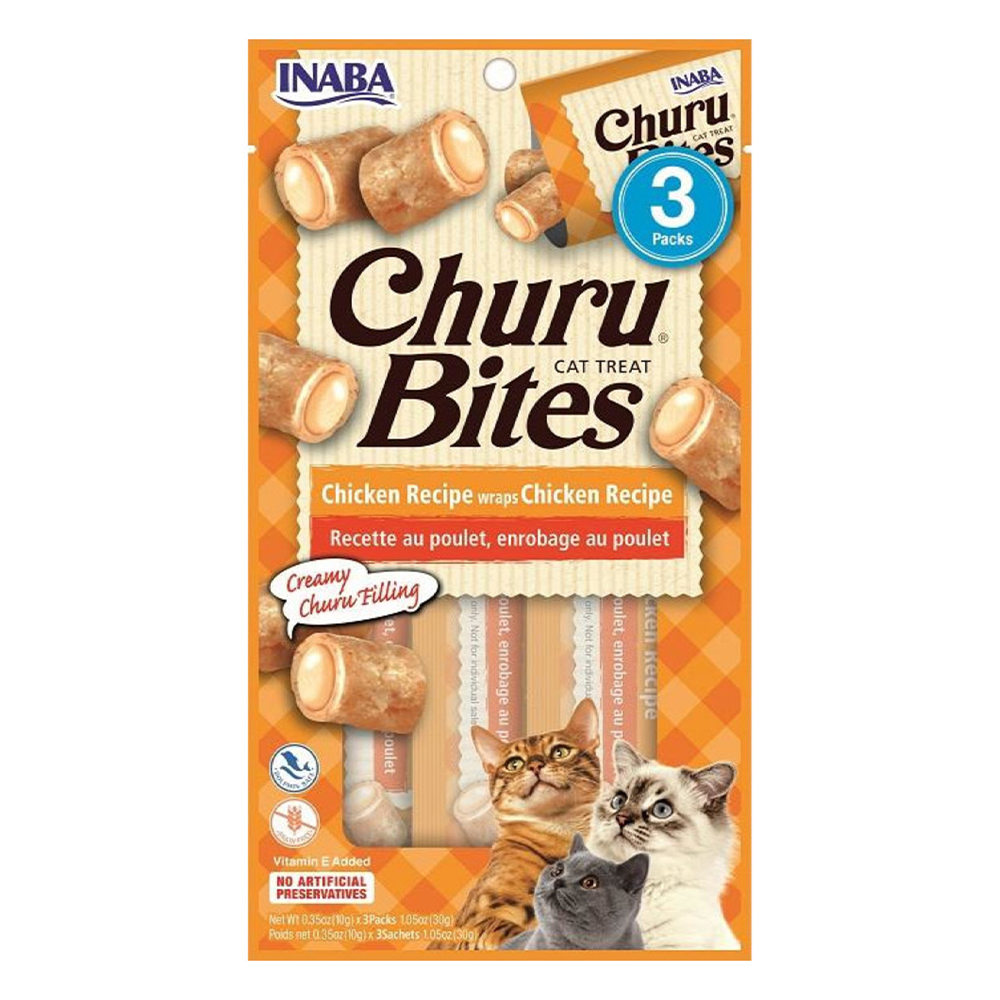 Inaba Churu Bites Chicken Recipe wraps Chicken Recipe Cat Treat for Cats