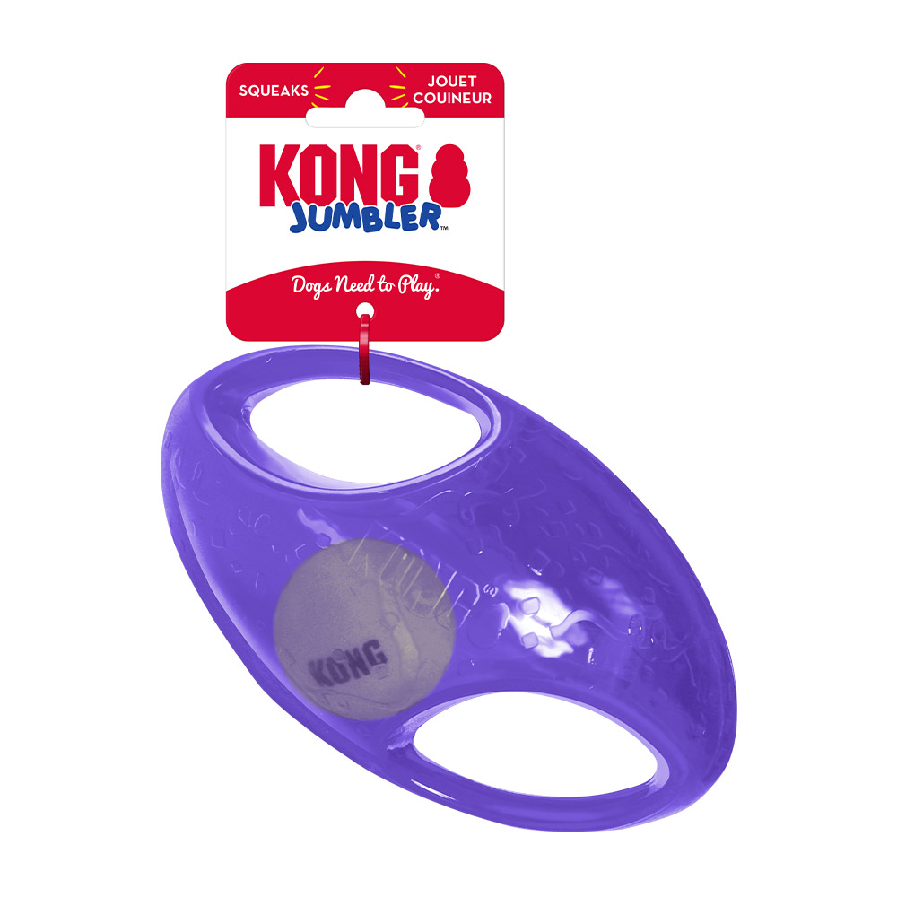 KONG Jumbler Squeaker Toy for Dogs - Football