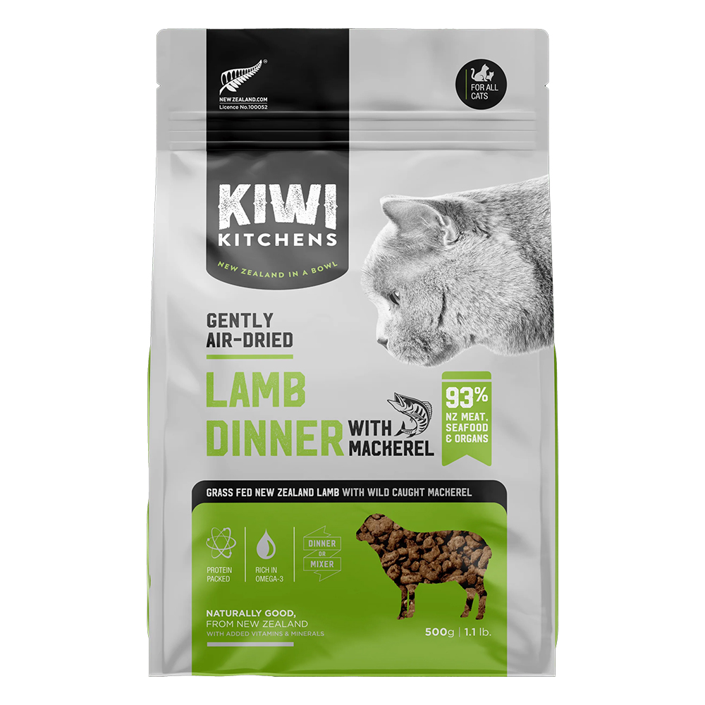 Kiwi Kitchens Gently Air Dried Lamb Dinner With Mackerel Dry Cat Food