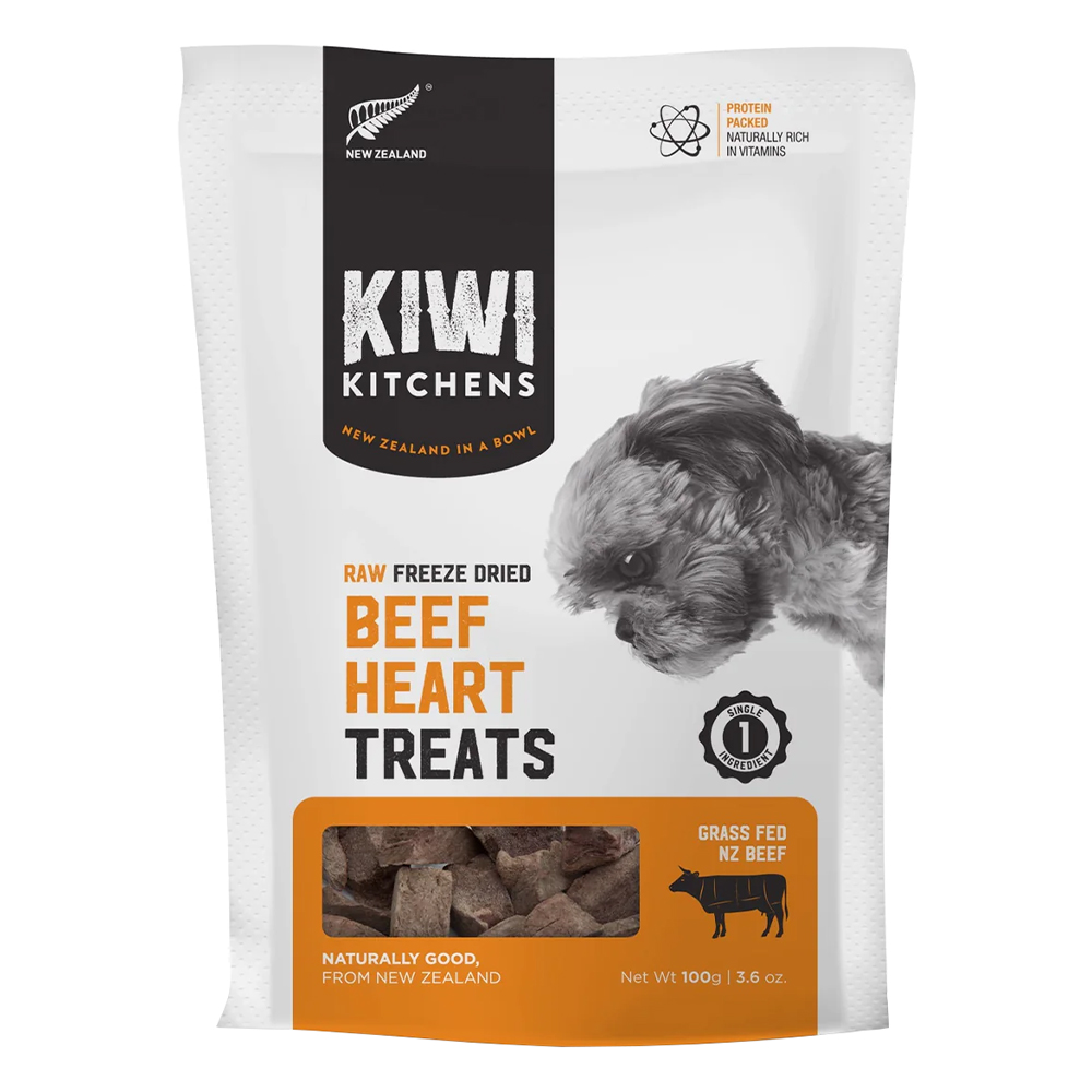 Kiwi Kitchens Beef Heart Freeze Dried Dog Treats for Dogs
