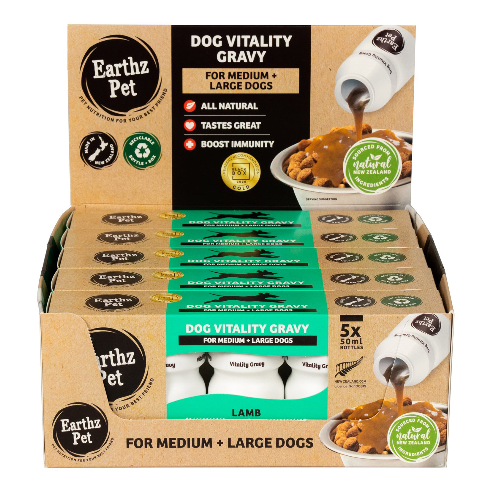 Earthz Pet Free Range Lamb Vitality Gravy For Medium And Large Breeds 35ml