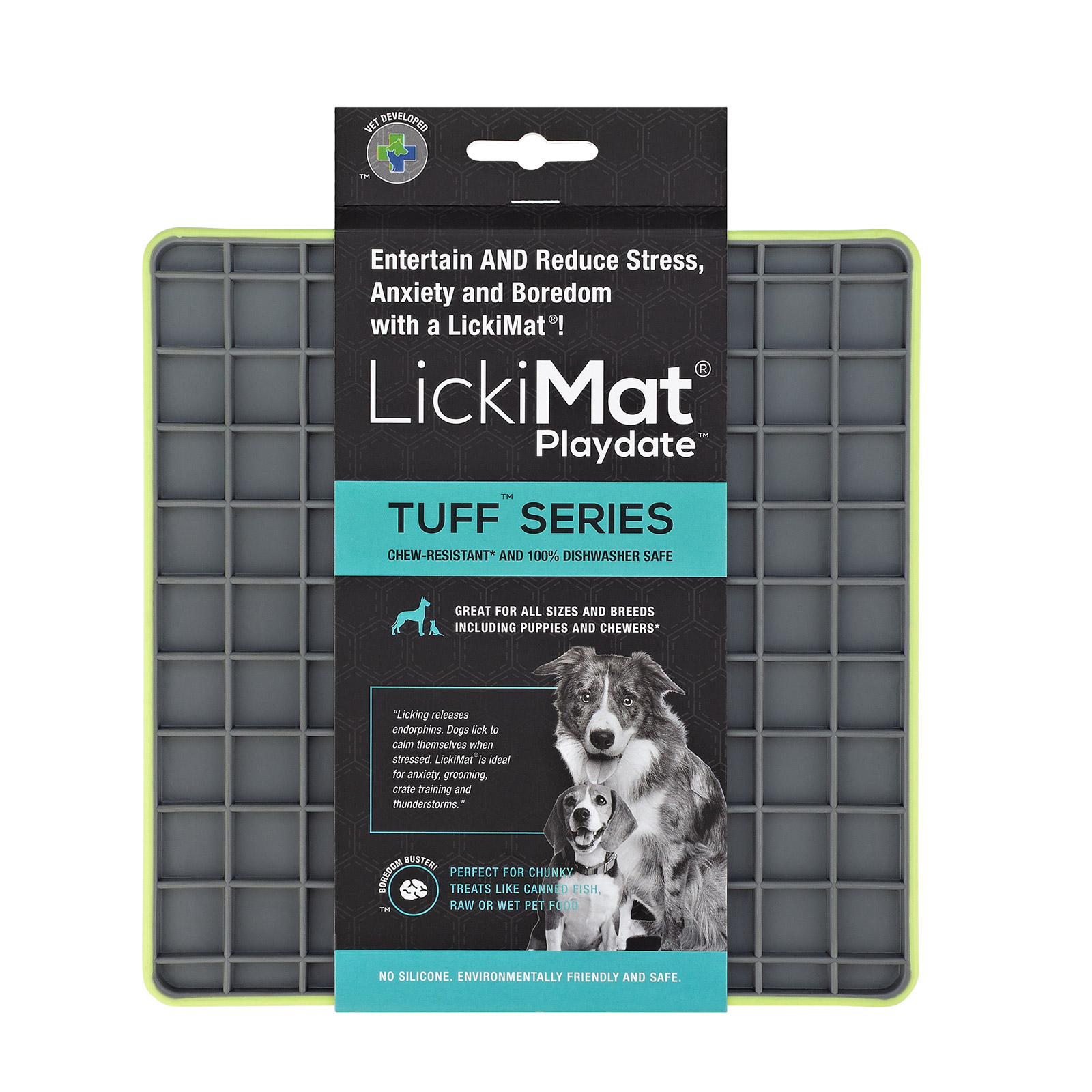 LickiMat Tuff Playdate Green