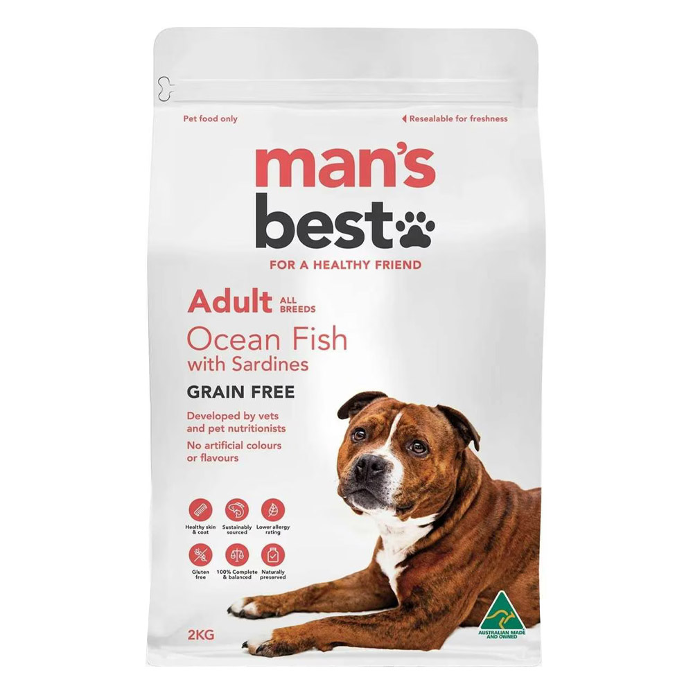 Mans Best Ocean Fish With Sardines Grain Free Adult Dry Dog Food for Food