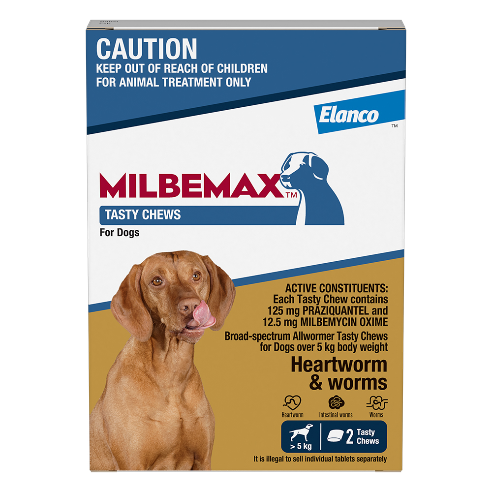 Milbemax Allwormer Tasty Chews For Large Dogs Over 5 Kg