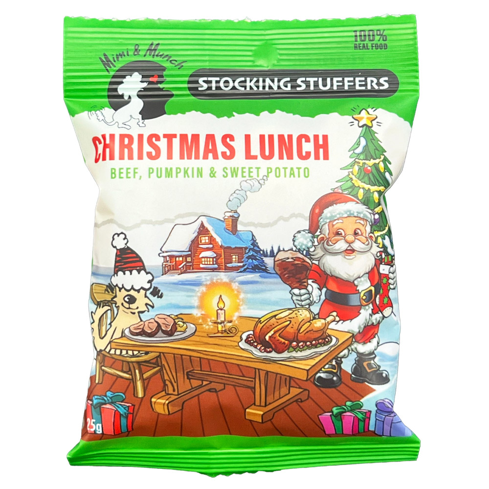Mimi & Munch Christmas Lunch Beef, Pumpkin & Sweet Potato Dog Treats for Dogs